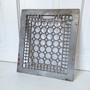12 x 14"  Vintage Cast Iron Register, Scroll Design Vent Cover, Architecture Salvage, Heating Grate, Cold Air Return, Grate 071317