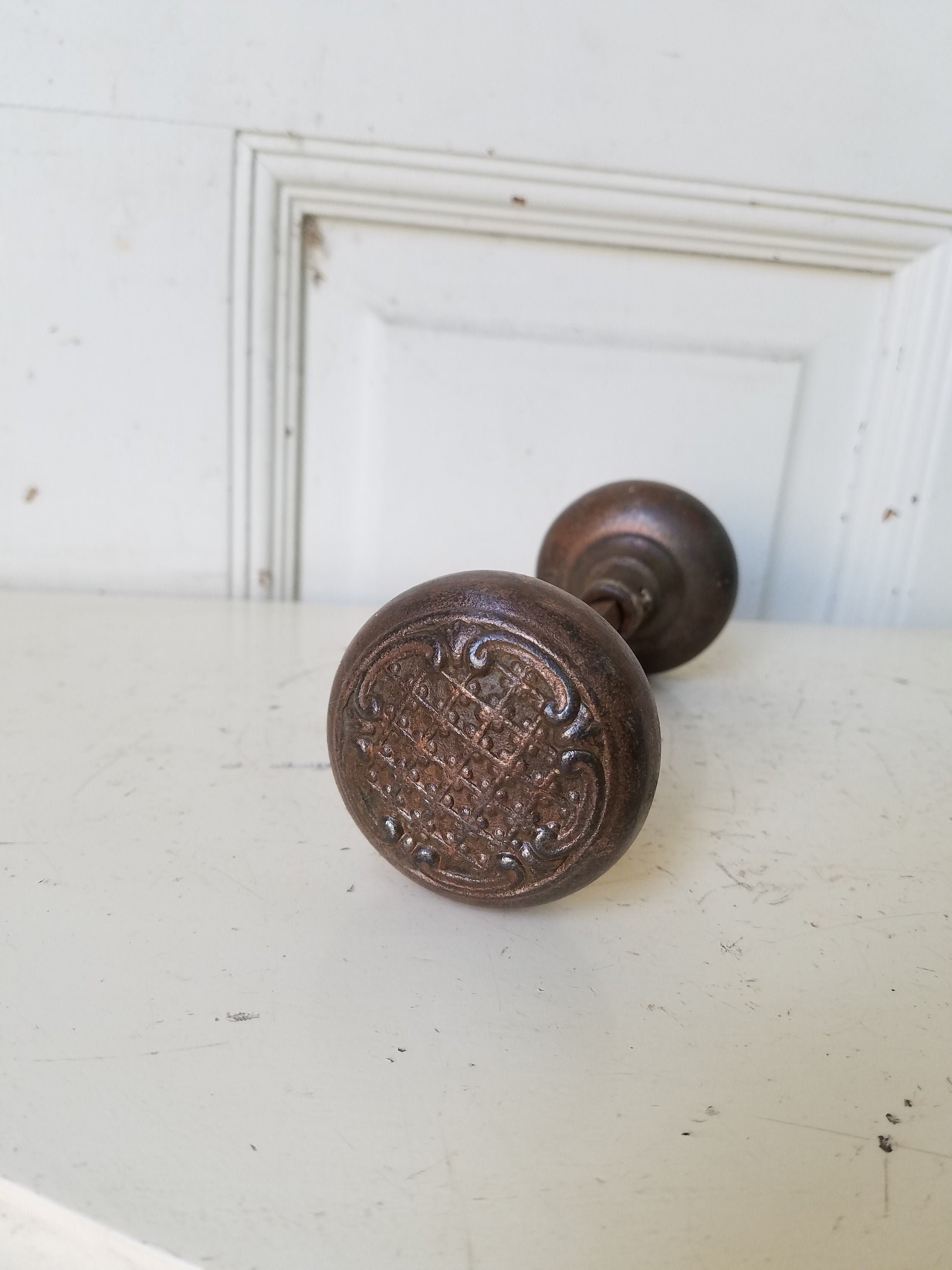 Victorian Doorknob Fancy Door Knob Antique Door Knob Cast Etsy