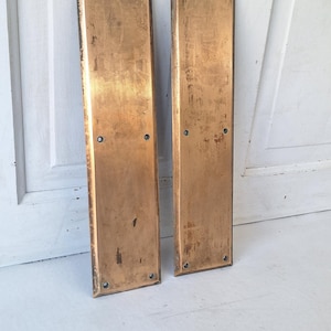 SKANDH Brass JAALI Push Plate For Door – 12 X 2.75 X 0.23 Inch, Antique Pewter Finish, Pre-Drilled Holes, Easy Install For Interior/Exterior Doors
