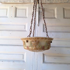 Inverted Dome Light Bowl Chandelier, Inverted Dome Light, Hanging Bowl Light, Neoclassical Light, Vintage Chandelier, Antique Chandelier