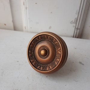 Genoa Design Entry Sized Bronze Knob, Antique Large Doorknob, Large Bronze Knob, Corbin Doorknob, Victorian Era