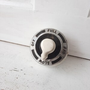 Vintage Retro Porcelain and Metal Switch, Architecture Salvage, Vintage Switch Button On Off Full