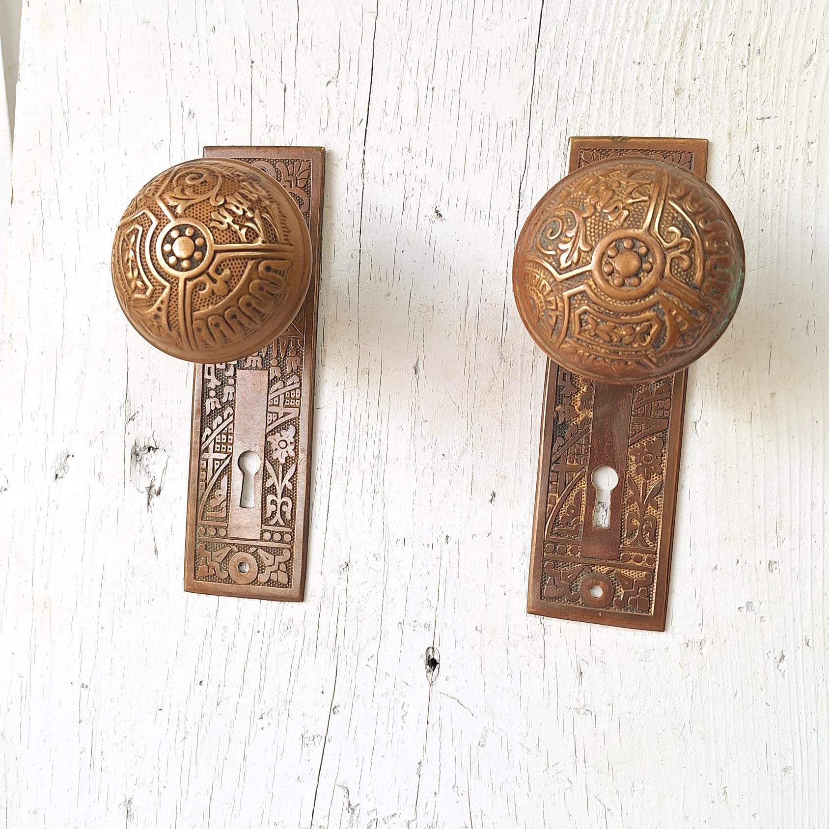 Corbin Ceylon Pattern Antique Door Hardware Set, Victorian Eastlake ...