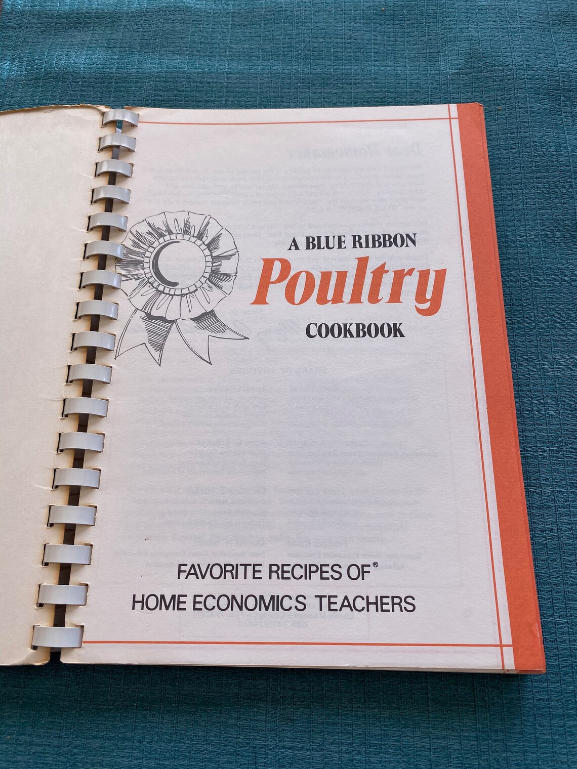 Favorite Recipes of Home Economics Teachers Blue Ribbon Etsy