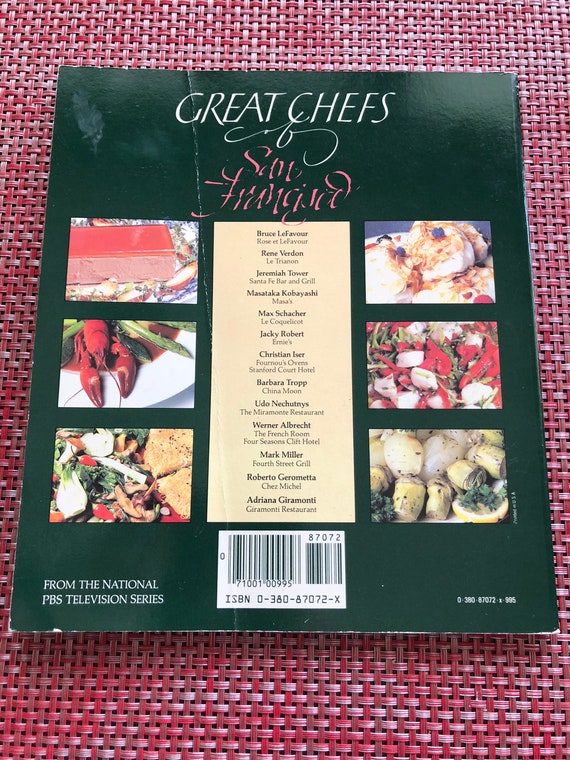 Great Chefs Of San Francisco Pbs Television California Vintage Cookbook - 