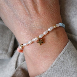 Personalised Beaded Bracelet, Initial Bracelet, Star Bracelet, Stretch Bracelet, Stacking Bracelet, Beaded Bracelet, Gifts for her, Bracelet