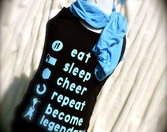 CHEER Tank w/GLITTER Eat Sleep Cheer