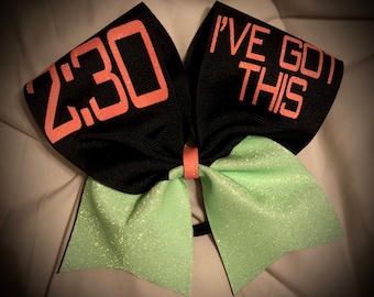 Glitter Cheer Bow ANY COLOR MIX 2:30/I've Got This, Add matching shirt! Perfect gift for your cheerleader Choose your colors