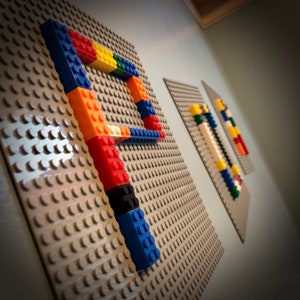 Wall Letters, Building BRICKS Name, PEEL and Stick Wall Decor, Kid&#39;s ROOM Decor, Name Sign, Choose One Letter or a Name, Many Base Colors