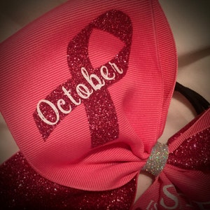 PINKtober GLITTER Bow~Breast Cancer AWARENESS Bow