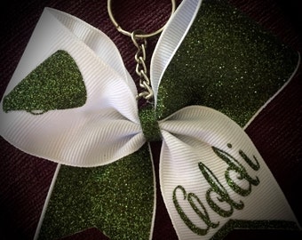 CHEER Bow KEYchain CHOOSE Text/Color