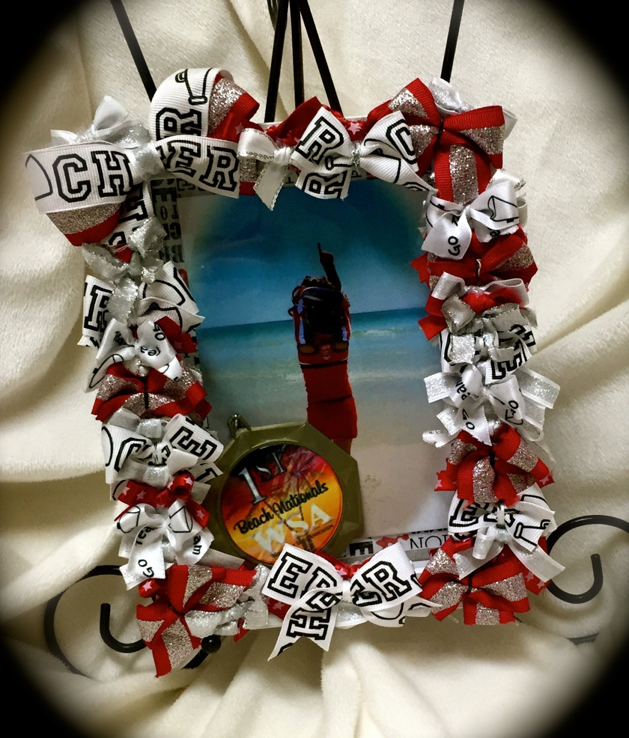Cheer Photo Frame Cheer Picture Frame~shadow Box Cheer Bow Picture Frame 5x7 Choose ANY ...