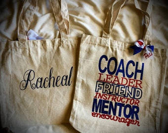 COACH GIFT Canvas Tote Bag Customizable Ask me to design something specific for you today!! Cheer Bag Cheer Coach