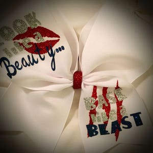 Beauty/Beast BASE~Cheer BOW Cheer Base Many Colors Cheer Gift Ask me to design something specific for you today!!