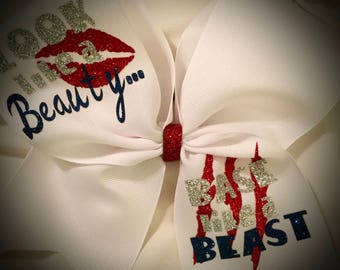 Beauty/Beast BASE~Cheer BOW Cheer Base Many Colors Cheer Gift Ask me to design something specific for you today!!