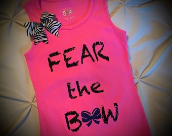 FEAR the Bow Tank CHEER~Girls SIZES