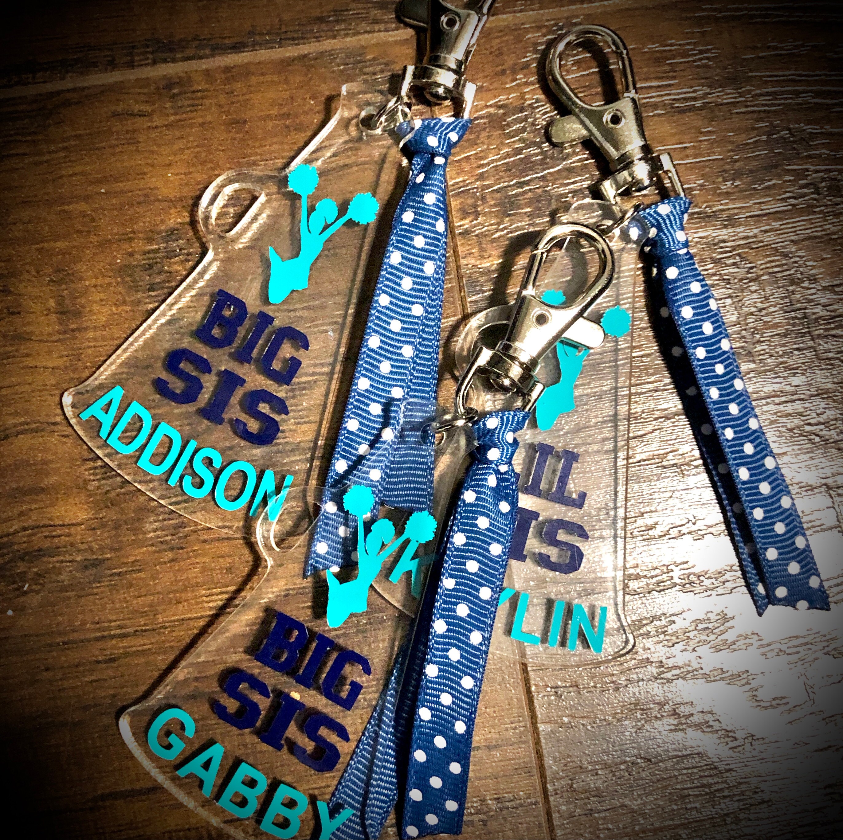 Megaphone Keychains BIG and Little Sisters Acrylic Keychain Etsy