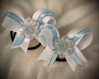 Pigtail Bows, SET of 2, FROST Bow, Small Bows, Cheer Bows, Squad Bows, Other styles available, *SPECIAL Squad Rates*