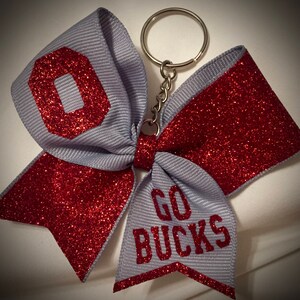 Customizable Cheer BOW KEYCHAINCoach GIFT, Cheer Gift Glitter Bow image 10