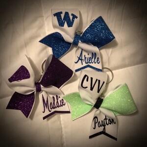 Customizable Cheer BOW KEYCHAINCoach GIFT, Cheer Gift Glitter Bow image 3