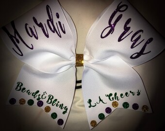 Mardi Gras Bow Bow Gold, Green, OR Purple Center, Ask me to design something specific for you today!!