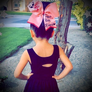 DANCE to the BEAT Bow, Dancing Bow, Cheer Bow Hair Bow Pink Bow immagine 1