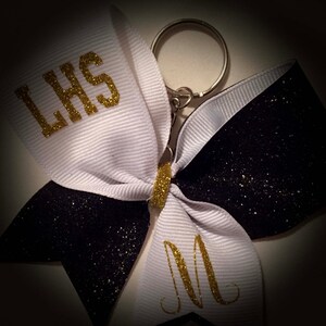 Customizable Cheer BOW KEYCHAINCoach GIFT, Cheer Gift Glitter Bow image 7