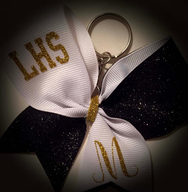 Customizable Cheer BOW KEYCHAINCoach GIFT, Cheer Gift Glitter Bow image 7