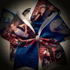 PICTURE Bow, Best Friends Cheer Bows~CHOOSE Any 2 Colors Glitter Bow~Cheer Bow Gifts