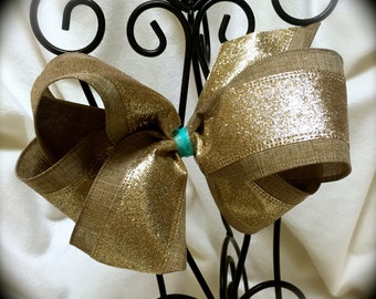 Canvas GLITTER Hair Bow~Large