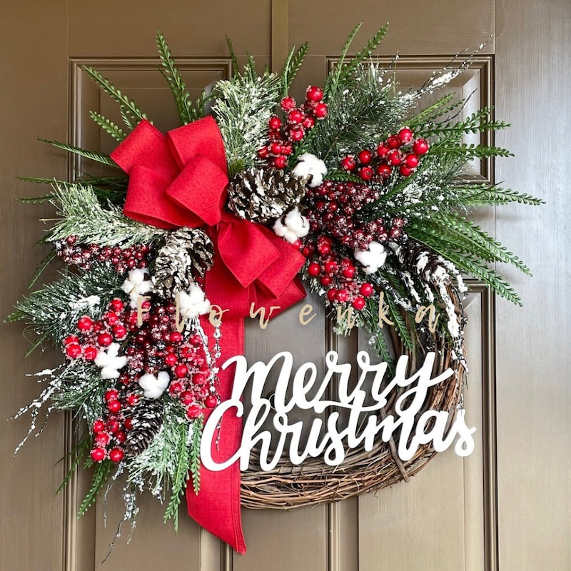 Christmas Wreaths for Front Door - Etsy