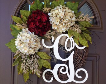 Hydrangea wreath Grapevine Wreath Everyday Wreath Front Door Wreath Wreath for Fall Hydrangea Grapevine Wreath Wreath Porch