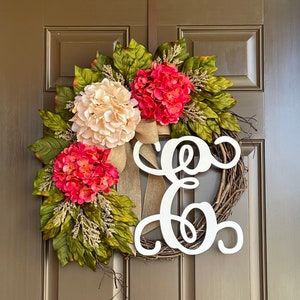 Monogram Wreath, Housewarming Gift, Farmhouse Decor, Mother’s Day Custom Gifts, Personalized Gift for Her, Birthday Gift, Home Decoration