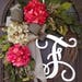 Spring Wreath for Front Door - Everyday Hydrangea Wreath with Monogram - Summer Grapevine Wreath with Initial - Housewarming Gift