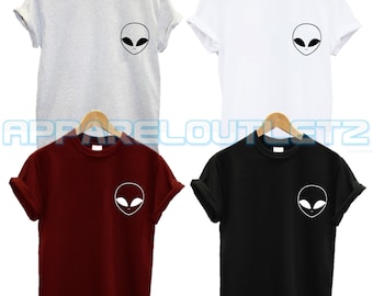 alien pocket logo t shirt ufo swag dope hipster trend fashion new tumblr spaceship unisex