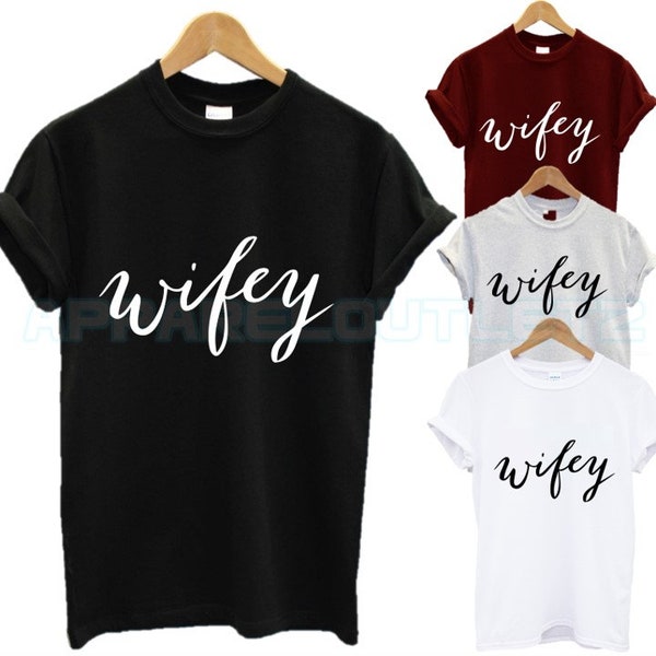 new wifey t shirt swag dope hipster fantasy gift girlfriend wife marriage princess hubby husband wedding trend fashion new tumblr unisex