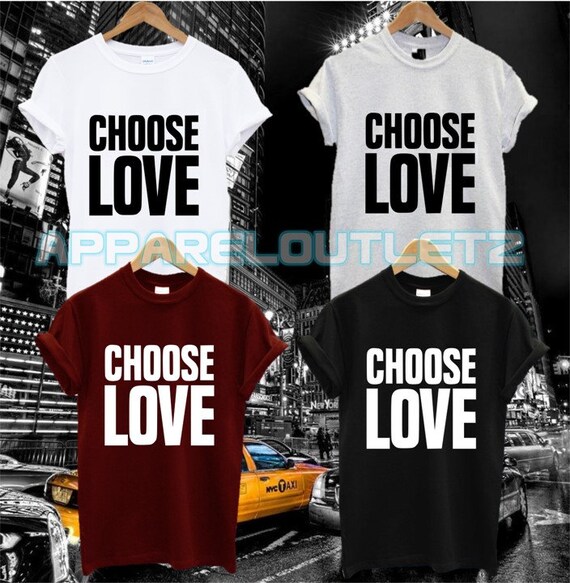 Choose Love T Shirt Long Hair Dont Care Fashion Tumblr Hair Etsy