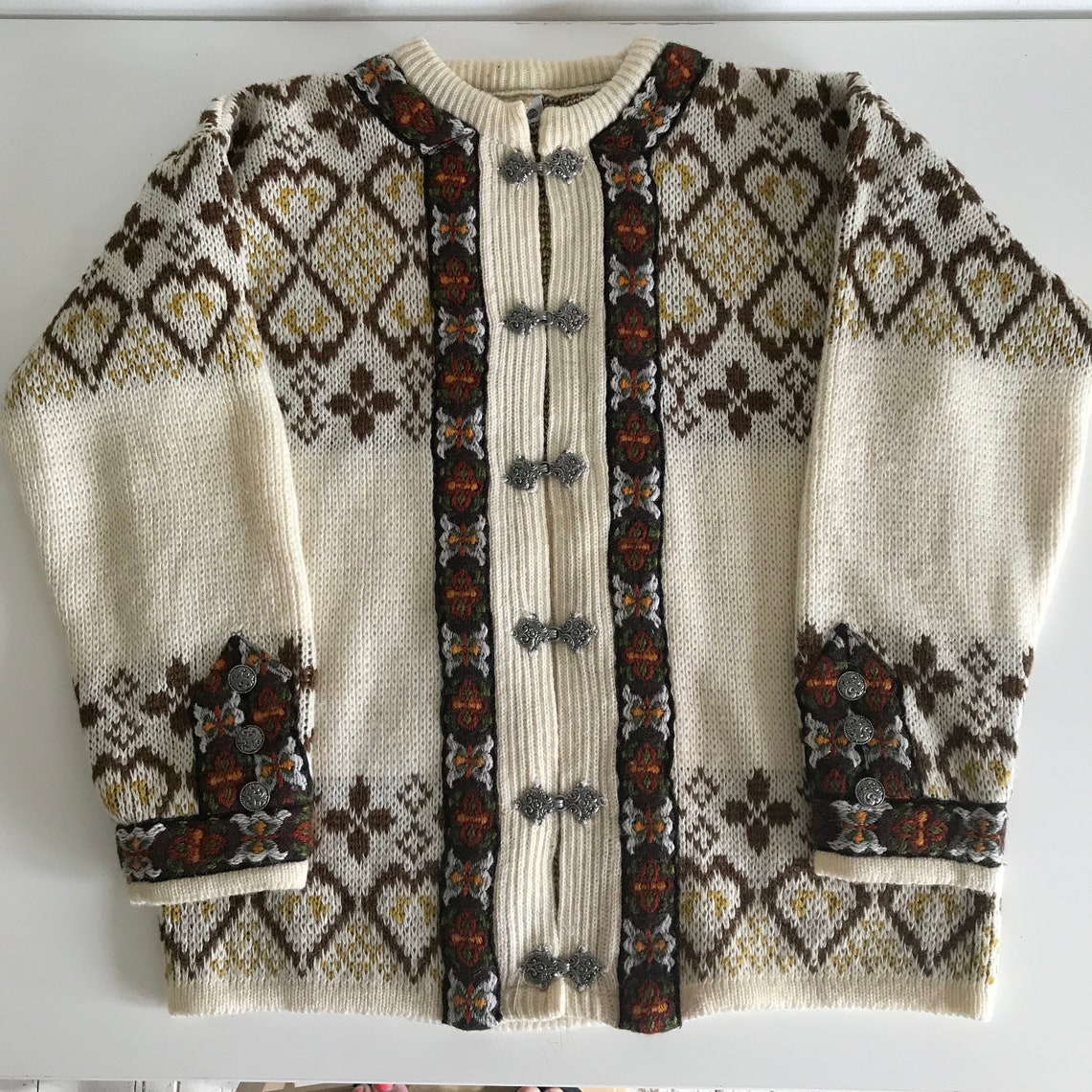 Vintage Ladies Traditional Norwegian Cardigan Pure New Wool | Etsy