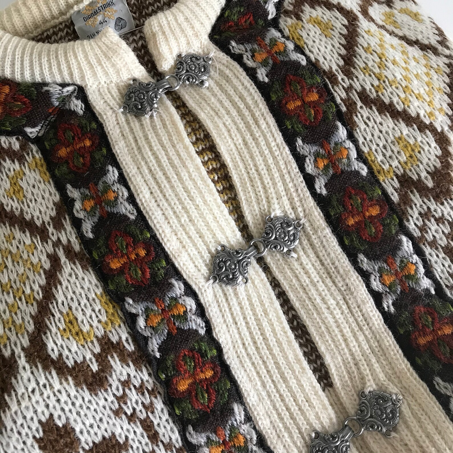 Vintage Ladies Traditional Norwegian Cardigan Pure New Wool | Etsy