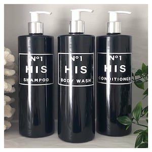 Svart badrumsdispenserflaska - 500ml - återanvändbar schampo, balsam, duschtvåldispenser i parfymflaskstil