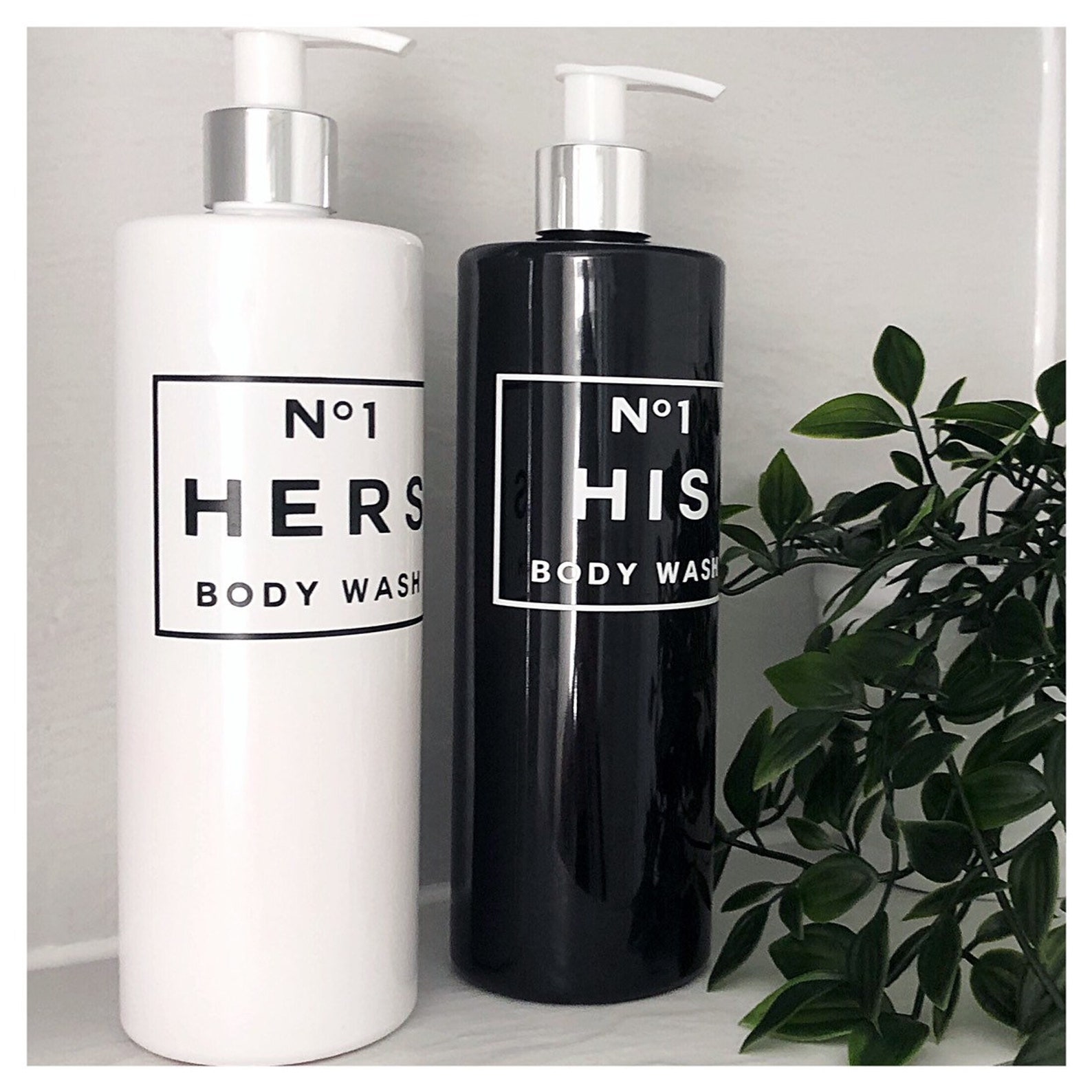 Black Bathroom Bottle