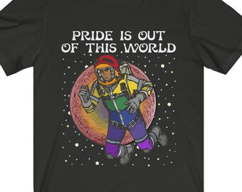 Gay Pride Rainbow T-shirt Men's Women's Rainbow Shirt Ravers Gamers Surfers Skaters Funny Astronaut World Pride 2019 Christmas Birthday Gift