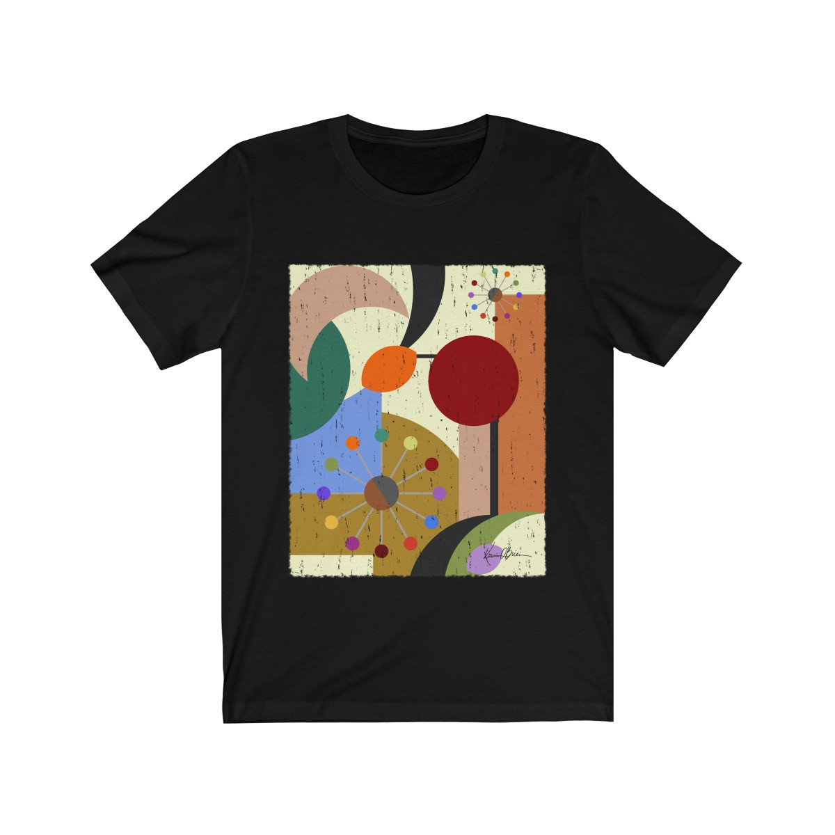 Original Art Tee, Mid-century Modern, Hipster Shirt, Men's