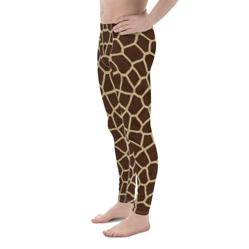 Men's Hipster Fun Leggings, Gifts for Men, Giraffe Leggings Pants