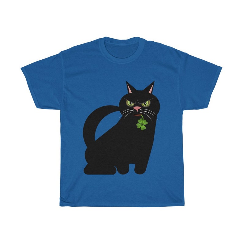 Patricks Cat Lovers Shirt Patricks Day T-shirt St Funny Black Cat Lucky Irish T-shirt St Tees for St Patricks Day Cute Cat Shirts Gift