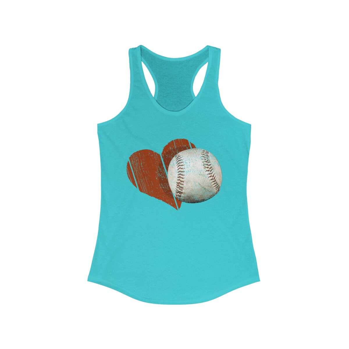 Women's Baseball Shirt, Retro Baseball Tank, Women's Ideal Racerback