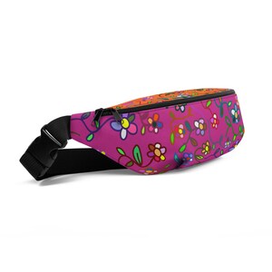 Floral Print Fanny Pack, Boho Bag, Bohemian Flowers Bag Accessories, Hipster Bag, Hip Modern Fashion, Trendy Artist Bags, Boho Gifts, Xmas