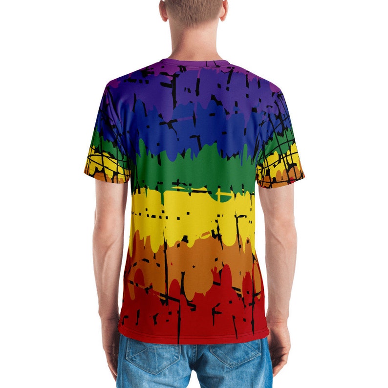 Gay Pride Rainbow T-shirt Men/'s T-shirt All Over Print Rainbow Shirt Ravers Gamers Surfers Skaters World Pride 2019 Christmas Birthday Gifts