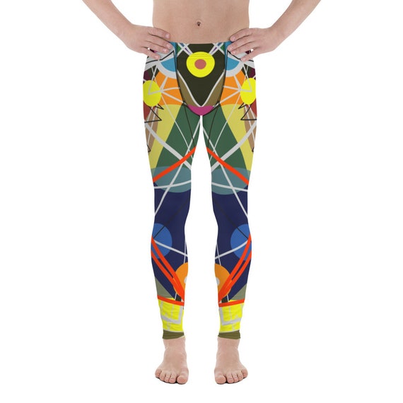 garen Bijwerken Onderscheiden Mannen leggings multi-gekleurde kunst patroon leggings sexy - Etsy Nederland