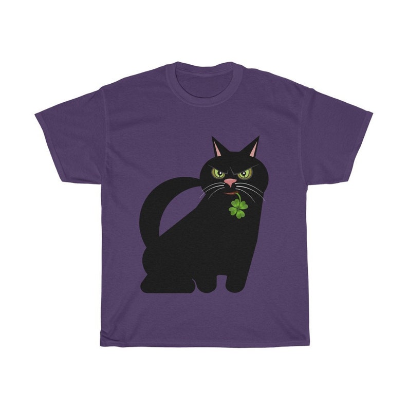 Patricks Cat Lovers Shirt Patricks Day T-shirt St Funny Black Cat Lucky Irish T-shirt St Tees for St Patricks Day Cute Cat Shirts Gift